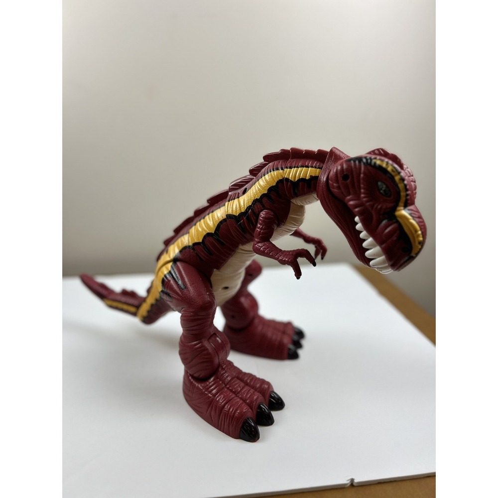 2005‎ Fisher Price Red Mega T-Rex 17" Roaring Dinosaur WQ6 VTG